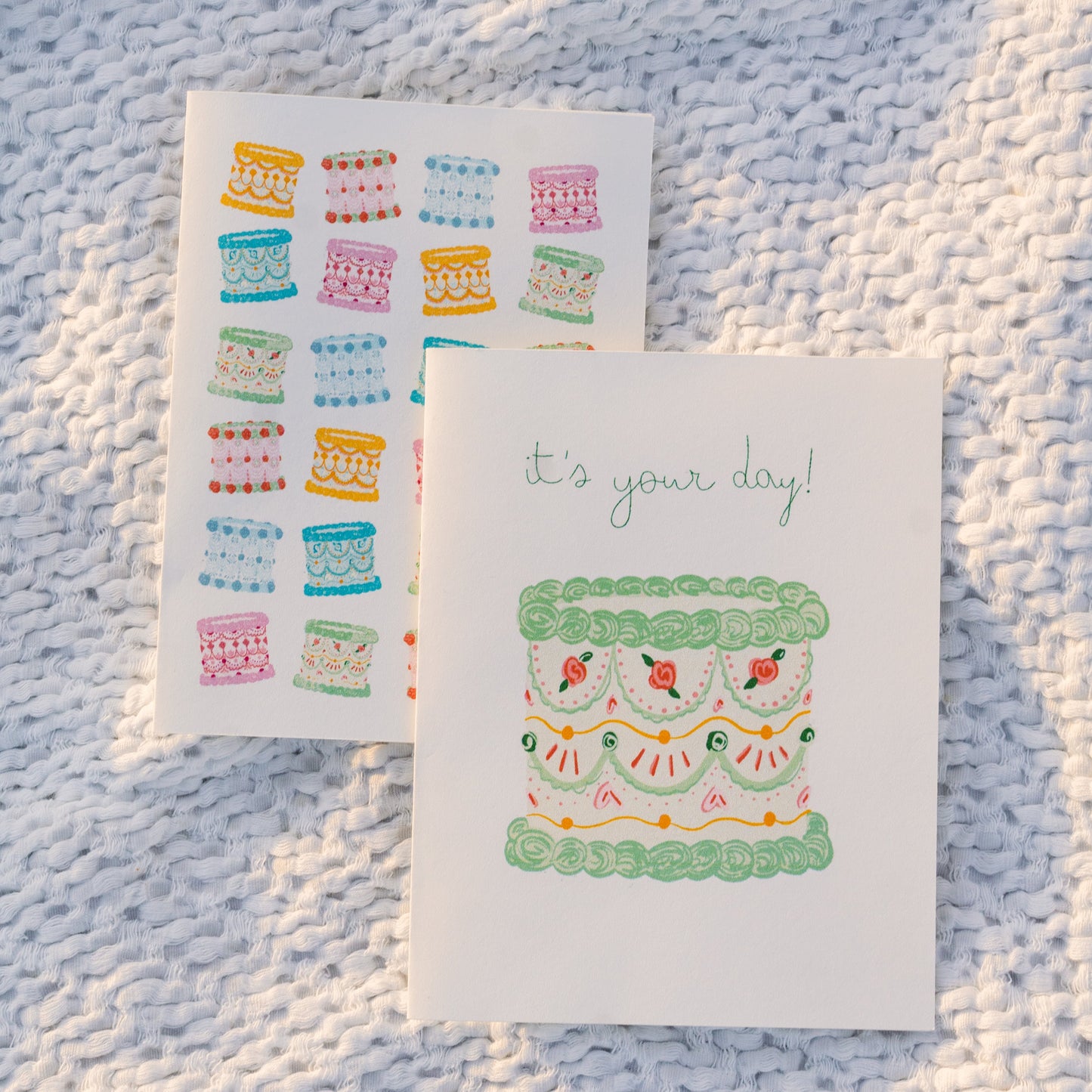 vintage cakes! greeting card