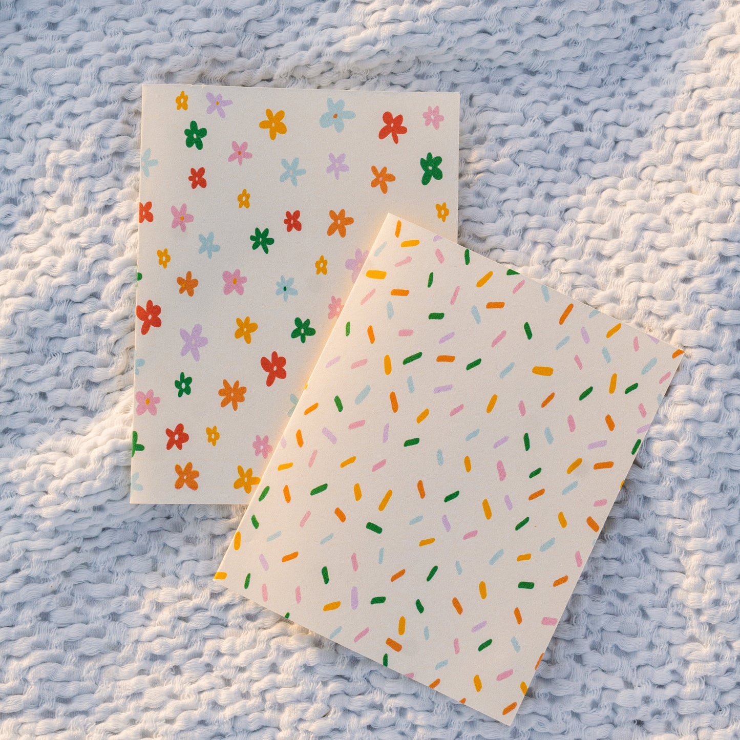 retro rainbow flowers! greeting card