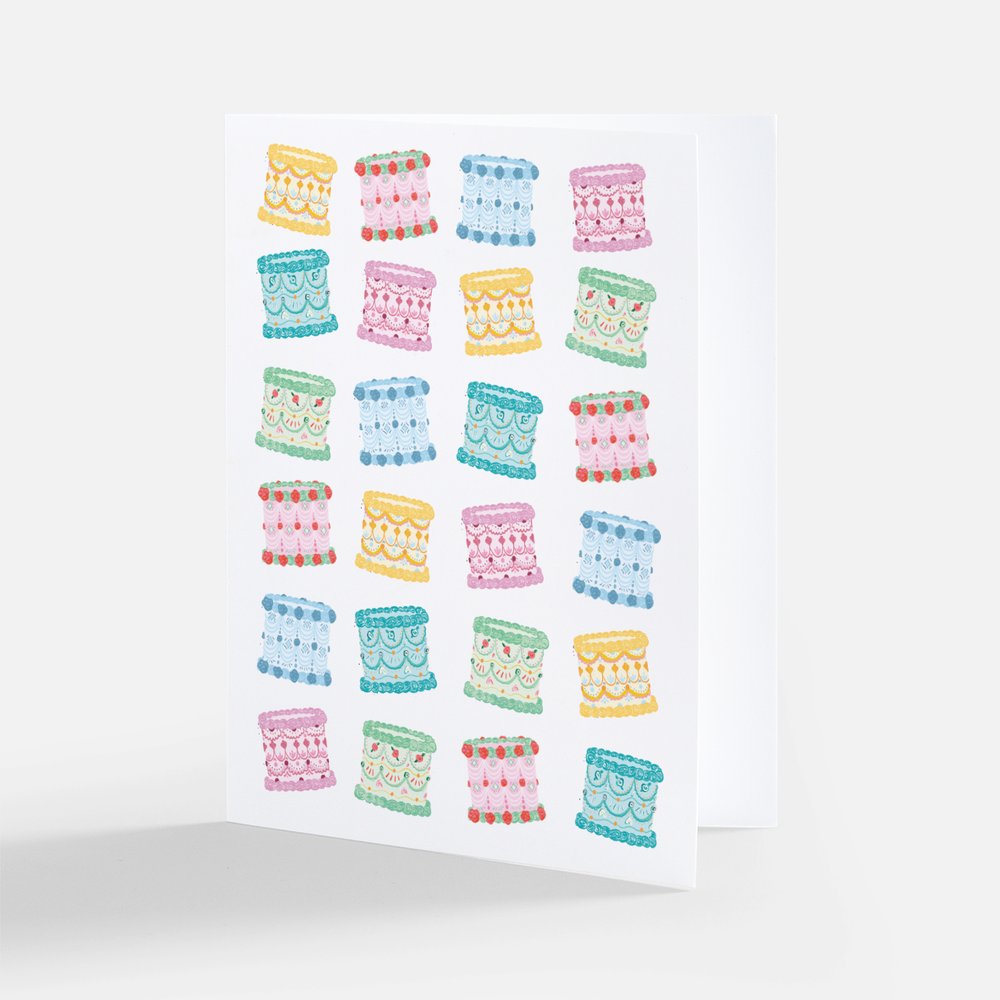 vintage cakes! greeting card